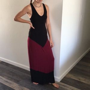 Wet seat maxi dress